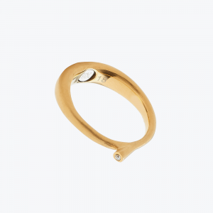 Prsten u boji zlata sa Swarovski kristalom 17