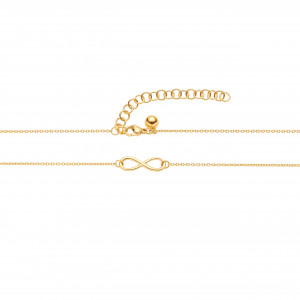 Ogrlica u boji zlata sa priveskom beskonačnost S-L