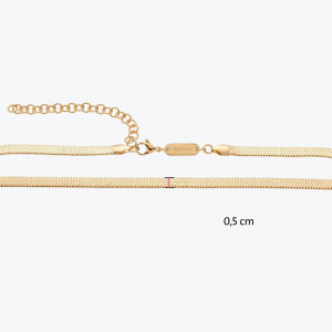 Moderna ogrlica u nijansama zlata M-XL