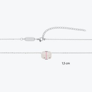 Moderna ogrlica sa priveskom od rozen kvarca M-XL