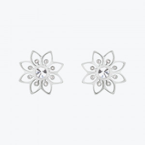 Nežne naušnice u stilizovanom obliku cveta