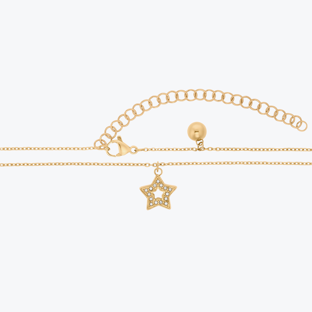 Svetlucava ogrlica sa priveskom u obliku zvezde  S-L