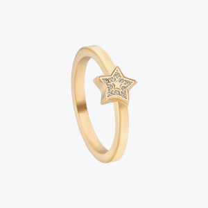 Svetlucavi prsten u boji zlata sa motivom zvezde 17