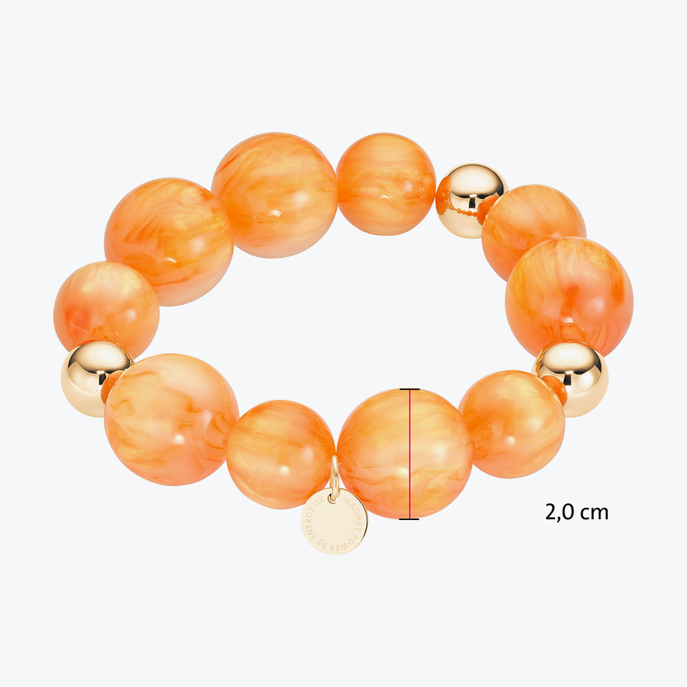 Ženska narukvica od narandžastih perli L-XL